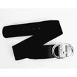 Fekete gumis öv,ezüst színű csattal