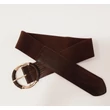 Barna  gumis öv,arany színű csattal