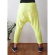 Ülepes  pamut neon sárga nadrág