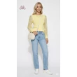 Csipkés ujjú sárga felső