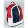 Piros-fehér-sötétkék háti táska