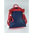 Piros-fehér-sötétkék háti táska
