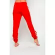 Oldalt csíkos piros szabadidő nadrág