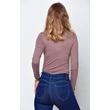 Csavart nyakú cappuccino barna body