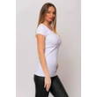 Gombos bordás anyagú fehér felső