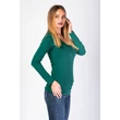 Sötétzöld V nyakú basic felső