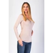 Drapp színű V nyakú basic felső