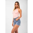 Tüll betétes rózsaszín body