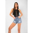 Tüll betétes fekete body