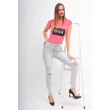Nyomott mintás pink felső