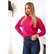 Egyedi kötésmintájú pink pulóver
