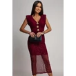 Nicole elegáns bordó ruha