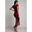 Nicole elegáns bordó ruha