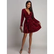 Stella flitteres bordó mini ruha