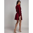 Stella flitteres bordó mini ruha