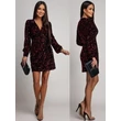 Eve flitteres bordó mini ruha