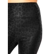 Push up hatású fekete leopárd mintás  műbőr leggings
