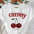 Cherry felíratos, fehér póló