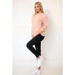 Egyedi kötésmintájú púder színű pulóver