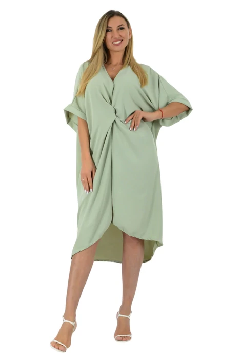Olajzöld oversize muszlin  ruha/tunika