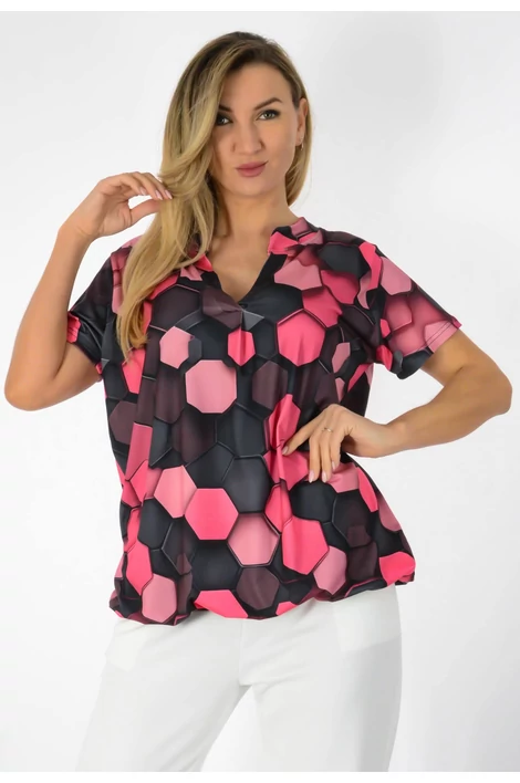 Ing nyakas alól gumis mintás  felső