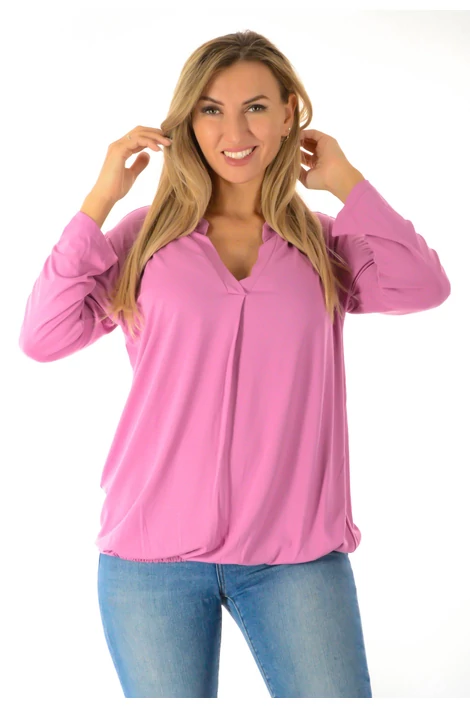 Ing nyakas alól gumis világos orgona lila felső