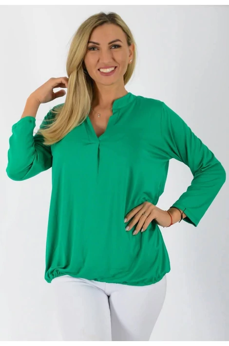 Ing nyakas alól gumis smaragdzöld felső