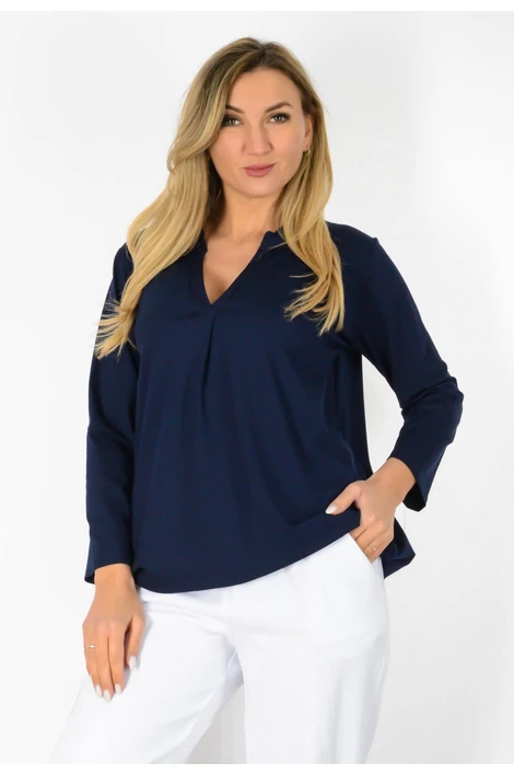 Ing nyakas alól gumis sötétkék felső