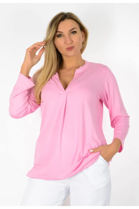 Ing nyakas alól gumis babarózsaszín felső