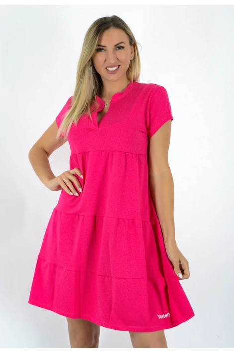 Ingnyakas A vonalas pink ruha
