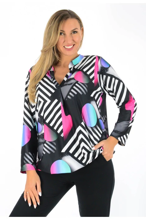 Ing nyakas alól gumis mintás  felső