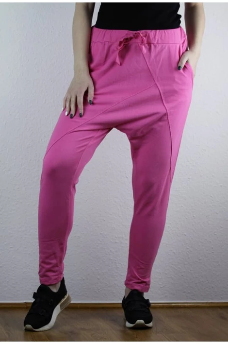 Ülepes  pamut pink nadrág