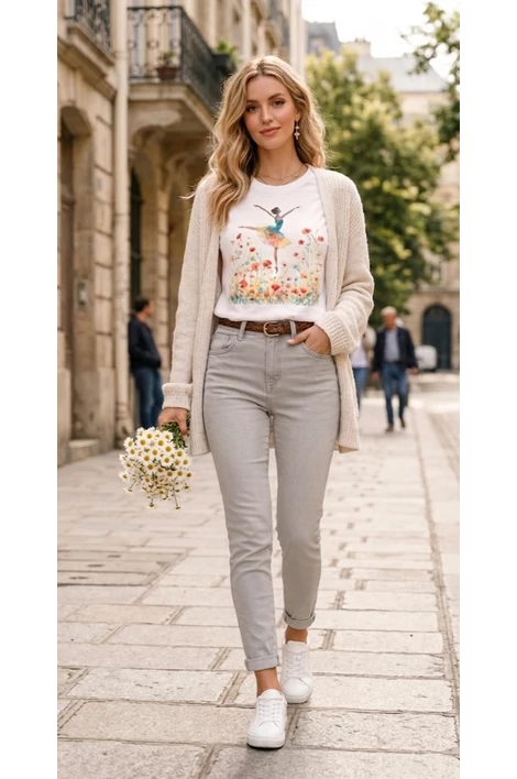 Világosszürke  farmernadrág