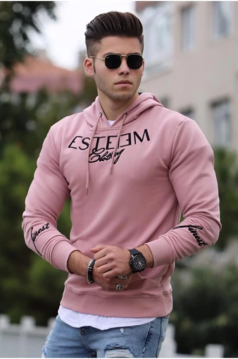 Púder színű extravagáns pulóver