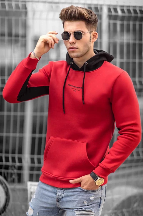 Piros színű extravagáns pulóver