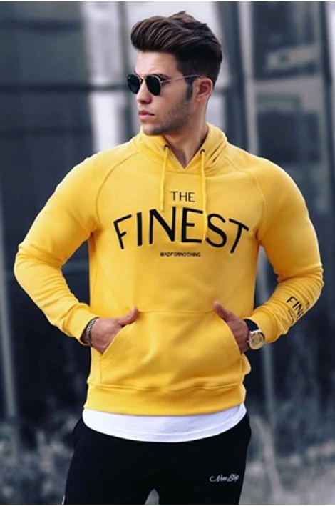 Sárga színű extravagáns pulóver