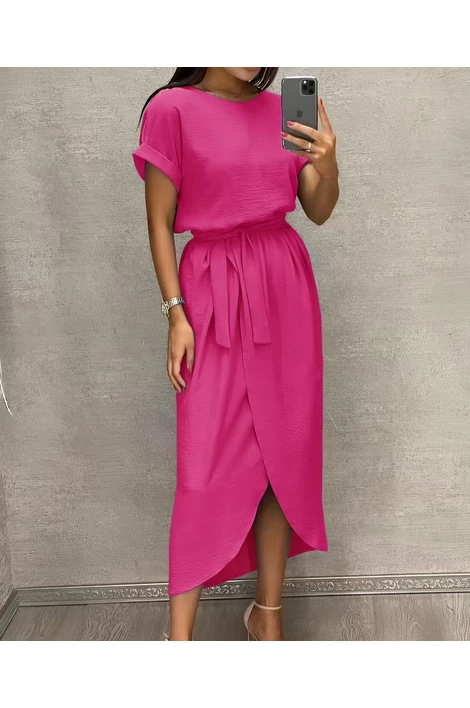 Rebeka pink muszlin ruha