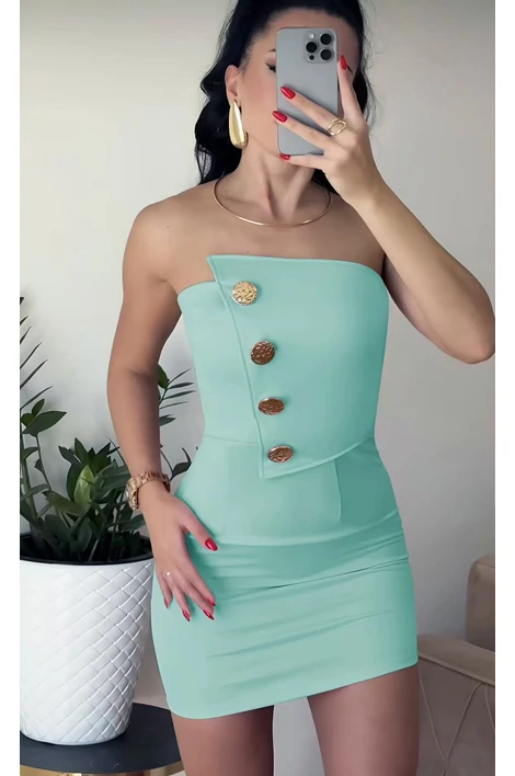 Világoszöld mini ruha