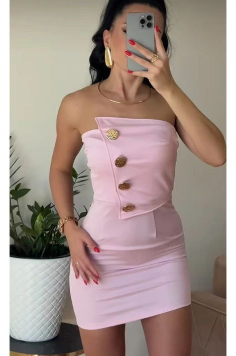 Rózsaszín mini ruha
