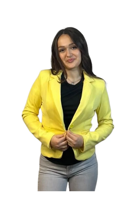 Sárga pamut blézer