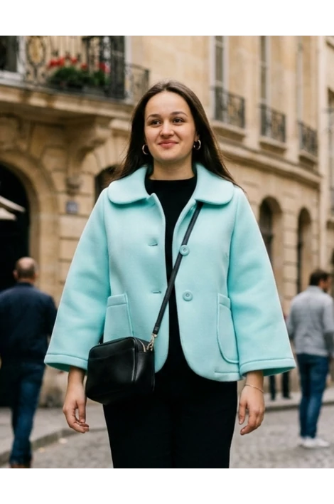 Mentazöld átmeneti kis kabát