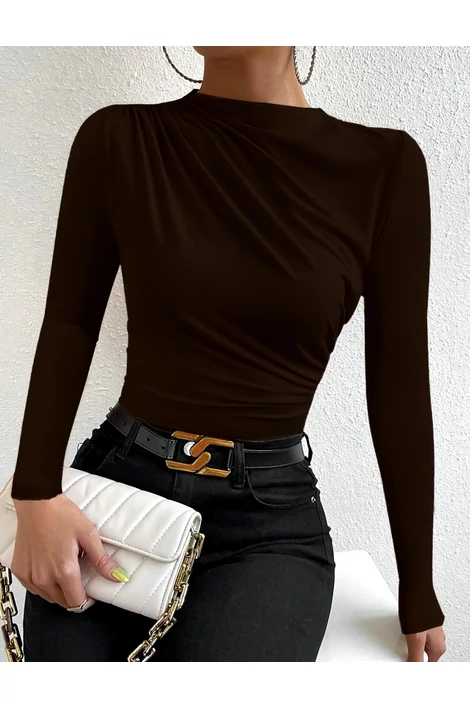 Nicole barna bordás felső