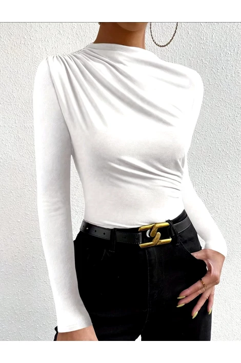 Nicole fehér bordás felső