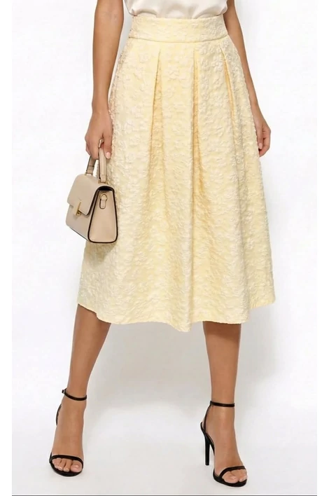 Zsebes sárga maxi szoknya