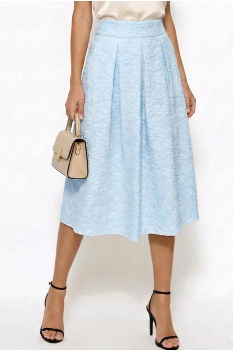 Zsebes világoskék maxi szoknya