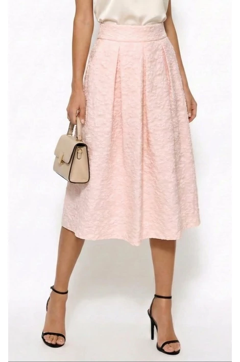 Zsebes rózsaszín maxi szoknya