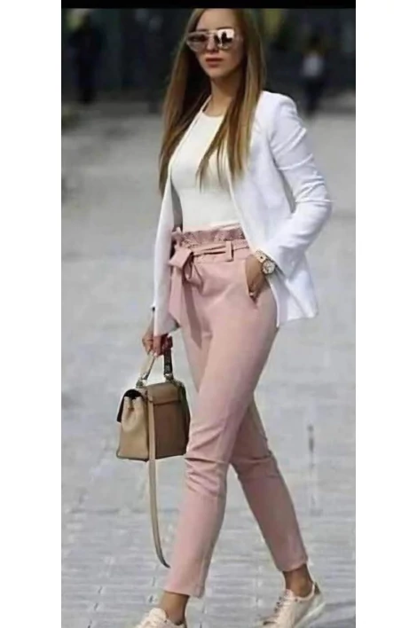 Magasderekú masnis mályva nadrág