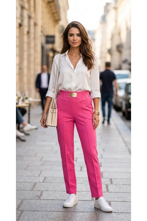 Karmen elegáns pink nadrág