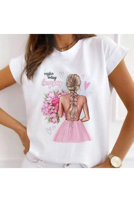 Csajos fehér póló 