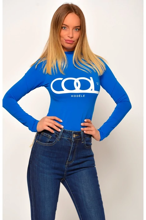 COOL nyomatú királykék body